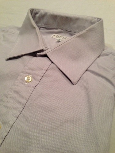 BARNEYS Button Down Oxford Shirt Light Blue French Cuffs Size 16 1/2-35 - 第 1/7 張圖片