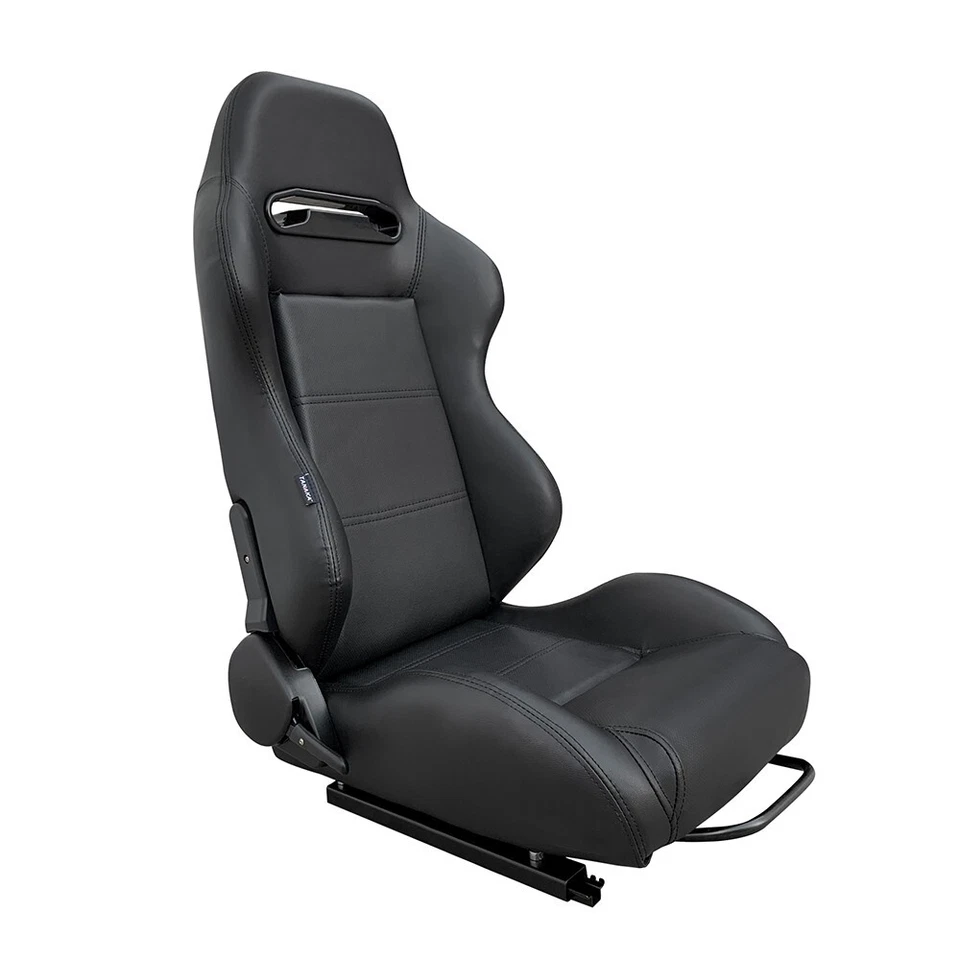 2 X TANAKA PERFORATED PVC LEATHER RACING SEATS RECLINABLE + SLIDERS FOR ISUZU - Image 3 of 4