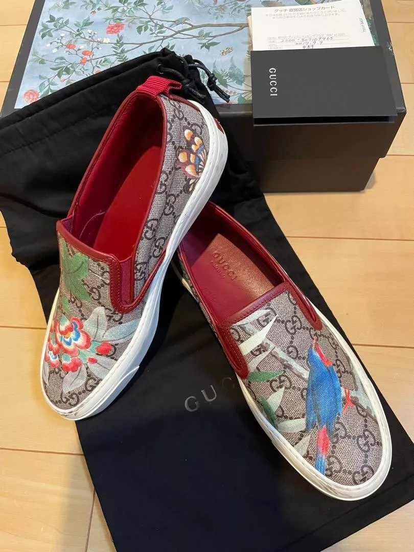 Gucci Slip ons Mocassin Motif Fleur GG Multicolore Taille 36 Auth TS1