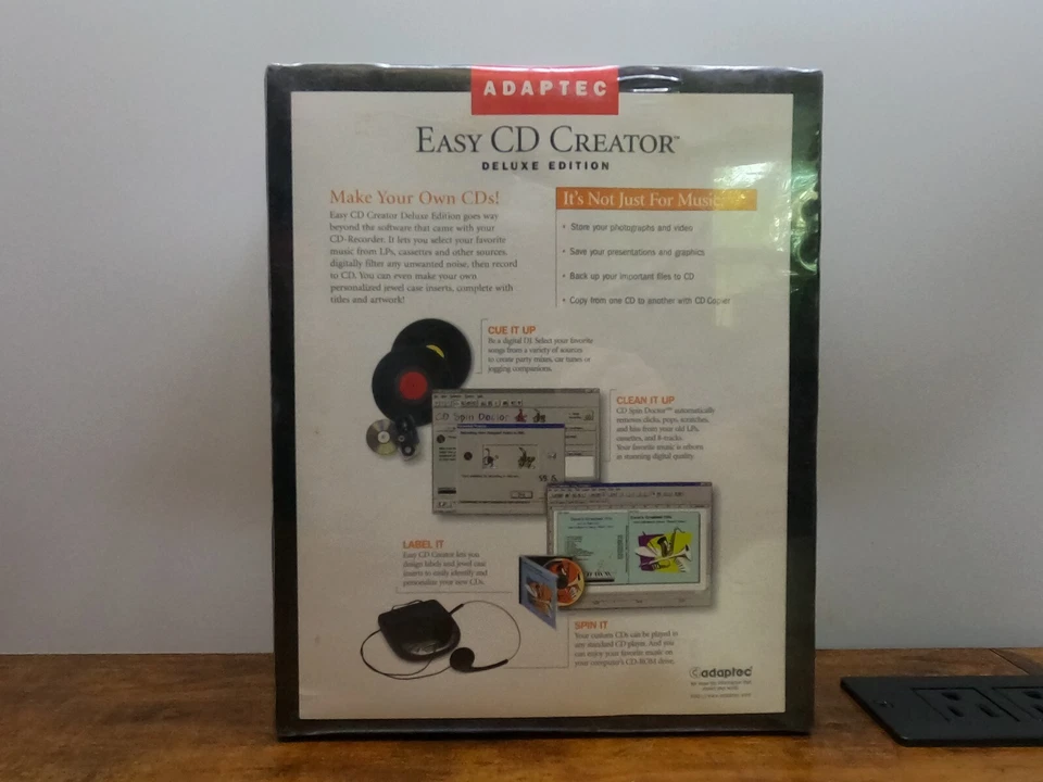 Vintage ADAPTEC Deluxe Edition Easy CD Creator 1997 Factory Sealed New  - Image 2 of 2