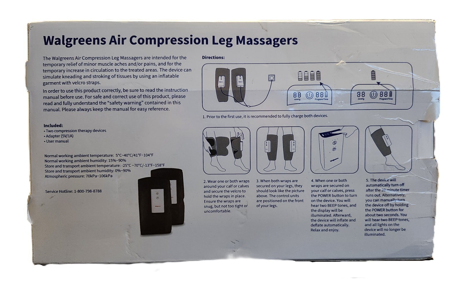 Walgreens Air Compression Leg Messagers eBay