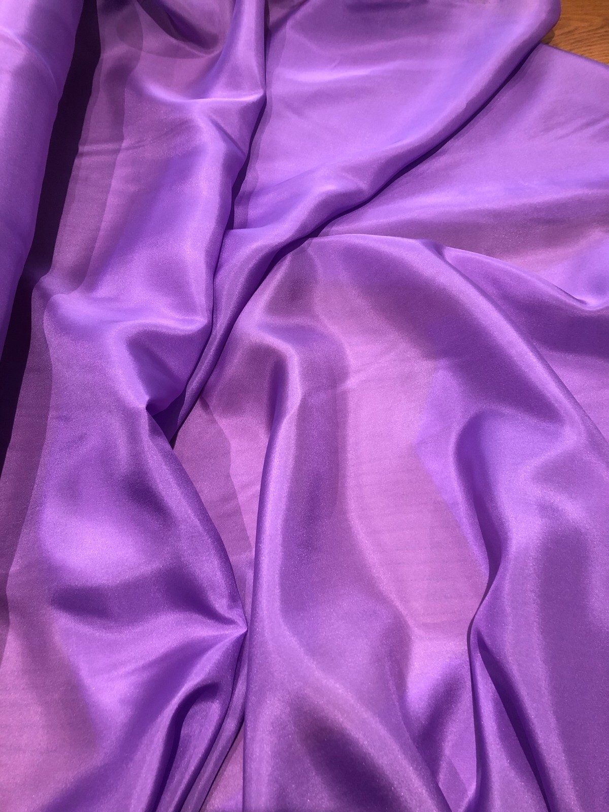 Silk habotai, deep lavender,  114 cm wide, sold by the metre