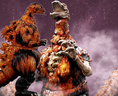 SUPER7 1200°C ゴジラ Super7 Godzilla 1200°C Burning Shogun Godzilla Reaction