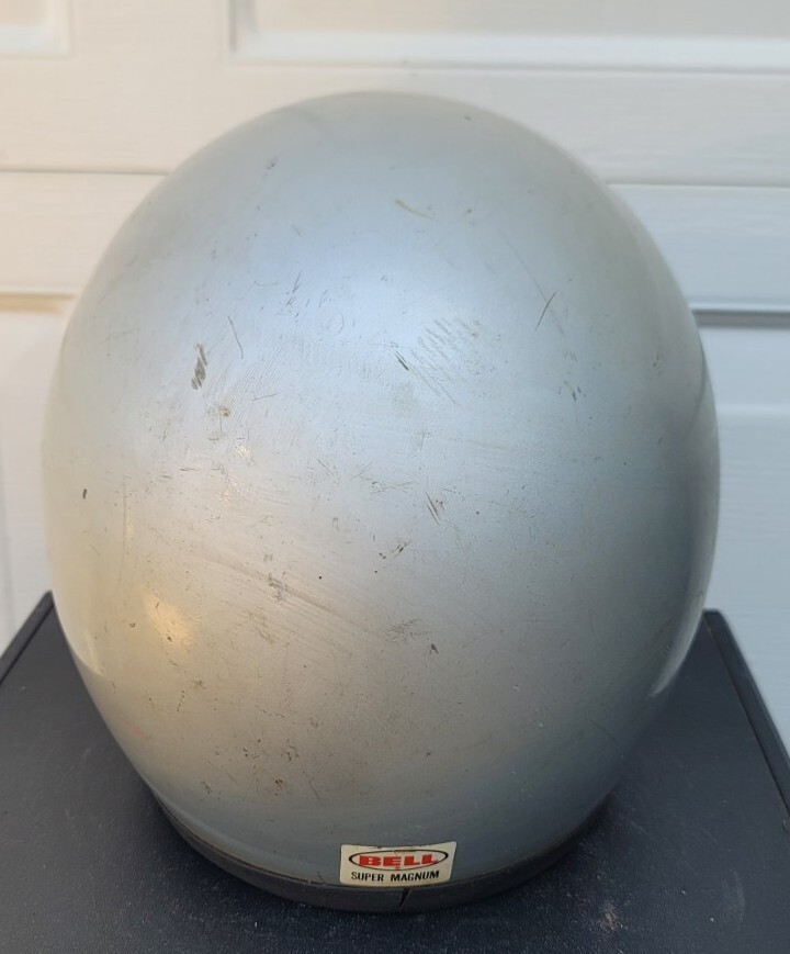 Vintage 1970 Bell Super Magnum Racing Helmet 7 1/8 Toptex