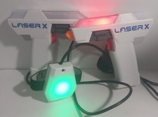 Laser X Micro Laser Tag Blaster Light Gun w/Wrist Target 1 Works, 1 for Parts
