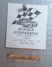 PACKAGE QUICKER ENGINEERING "NEW" AXLE SPACERS .005" 100 