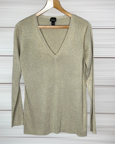 EILEEN FISHER $218 Rayon Metallic 