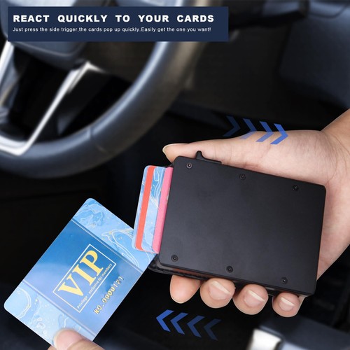 Slim for Men - Minimalist Mens with Money Clip,Slim Compact with Money Clip & ID - Picture 3 of 6
