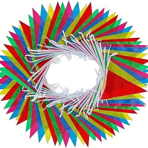 200 Meter Multi Coloured 20 Flags Bunting PVC Banner for Party Indoor & Outdoor - Picture 5 of 8