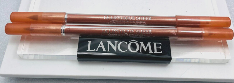 (2) LANCOME LE LIPSTIQUE SHEER Lip Colouring Stick Lipliner - SHEER PEACH *AS-IS