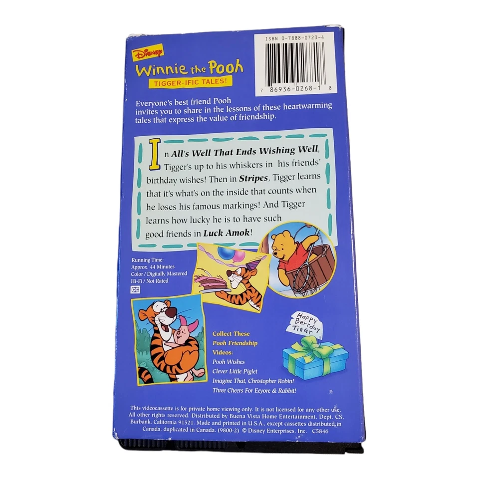 Disney's Winnie The Pooh Tigger-ific Tales! Friendship (VHS) - Image 2 of 2