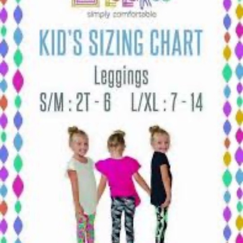 LulaRoe Kids Leggings S/M Aztec Print Orange and Yellow - Picture 5 of 5