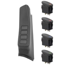 Rugged Ridge A-Pillar 4 Switch Pod Kit Black LHD Fits 11-18 Jeep JK