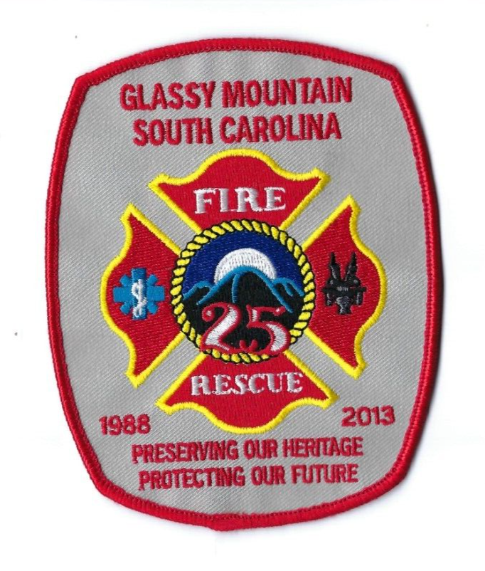 Glassy Mountain (Spartanburg Co.) SC South Carolina Fire Dept. 25 Years