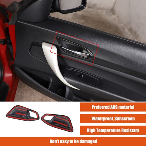 ABS Gloss Black Inner Door Bowl Cover For BMW 1/2 Series F20 F22 E82 2012-2019 - Picture 5 of 11