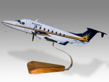 Beechcraft 1900 1900D Wasaya Airways Desk Wood Airplane Model Small Scale 1/72