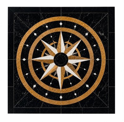 Floor Marble Medallion 24''x24''