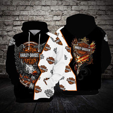 Harley Racing Davidson 3D Hoodie , Unisex Adults S-5XL