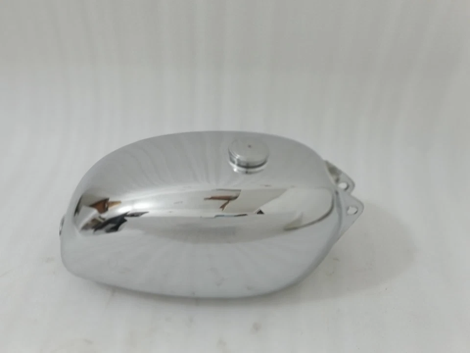 Husqvarna CR450 Desert Master 1973 acero cromado combustible gasolina tanque + tapa Foto 3 de 4