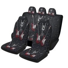 Pattern Car Seat Covers Trendy Universal Car Full Set Rock And Roll Guitars