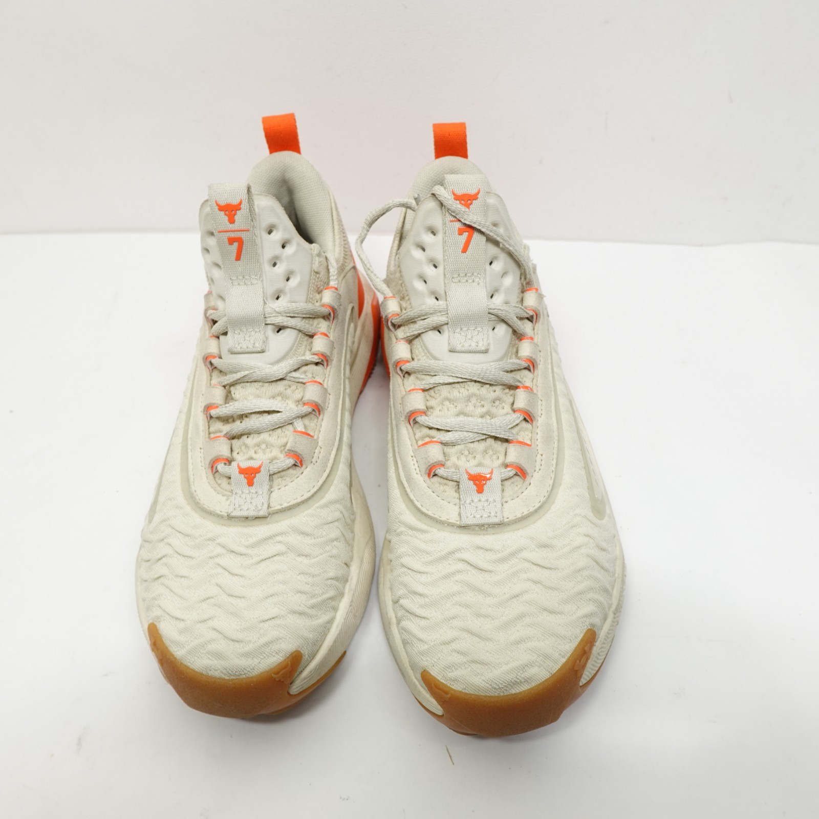 Under Armour Project Rock 7 UA Beige Orange Women Cross Training Shoes Size 7 thumbnail 4