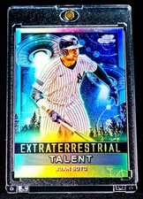 JUAN SOTO RARE REFRACTOR COSMIC COLORBLAST PRIZM INVESTMENT CARD SSP METS
