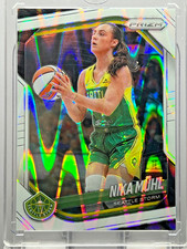 2025 Panini Prizm WNBA Nika Muhl White Seismic Prizm #127 Seattle Storm