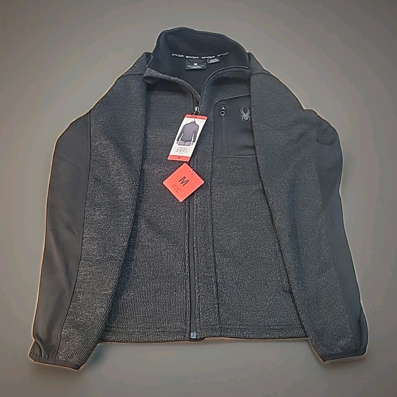 Spyder Men's Full Zip Size Medium Jacket Relaxed Casual Fit New With Tags!