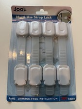 Jool Baby White Multi-Use Strap Lock 4-Pack Child Safety New Unopened
