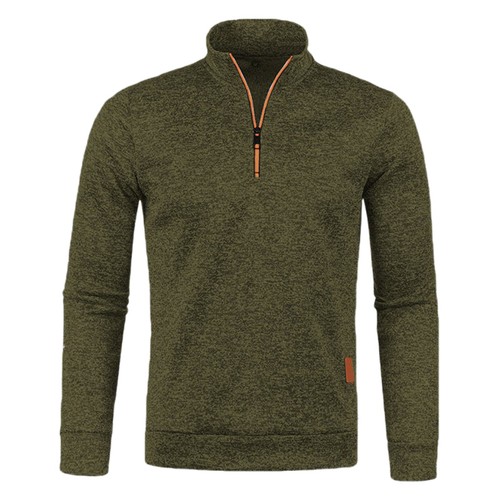 Herren Pullover mit Fleecefutter und Rollkragen warme Sweatjacke für Langarm - Bild 13 von 14
