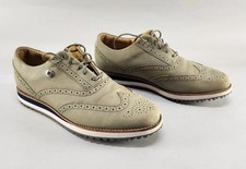 Footjoy Club Casuals Wingtip Golf Shoes Spikeless - Olive Color