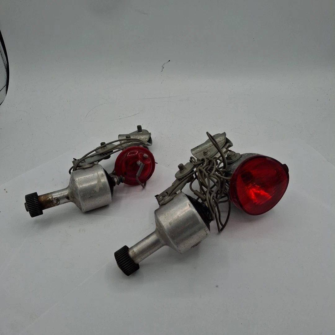 Ensemble De Lampes Vélo Vintage Miller – Set #1352 – Fabriqué Au Royaume-Uni – Argenté