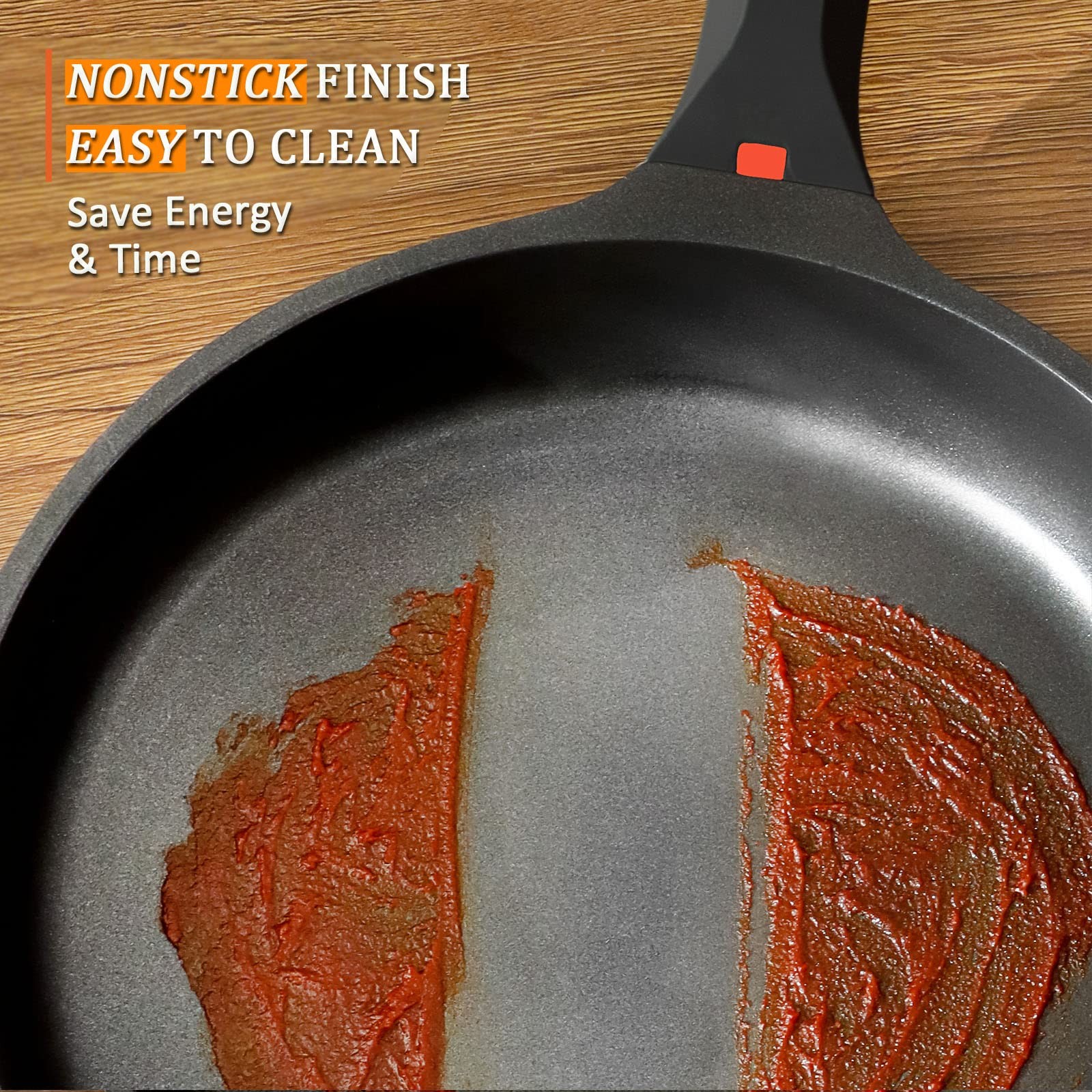 Non Stick Frying Pans with Lids, 100% PFOA Free Stickless Skillets for Cookin...