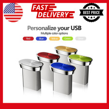 Mini Metal USB 2.0 Flash Drive 128GB Business Gift Memory Stick 64GB Button New