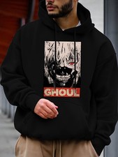  Anime-Inspired Hoodie Casual 1pc Anime-Inspired Men's Hoodie - Long Sleeve Hoo