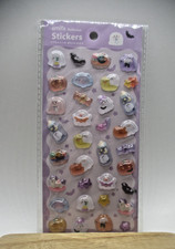 Amifa Halloween Puffy Stickers Cute Ghosts Pumpkins Candy 1 Sheet SERIA JAPAN