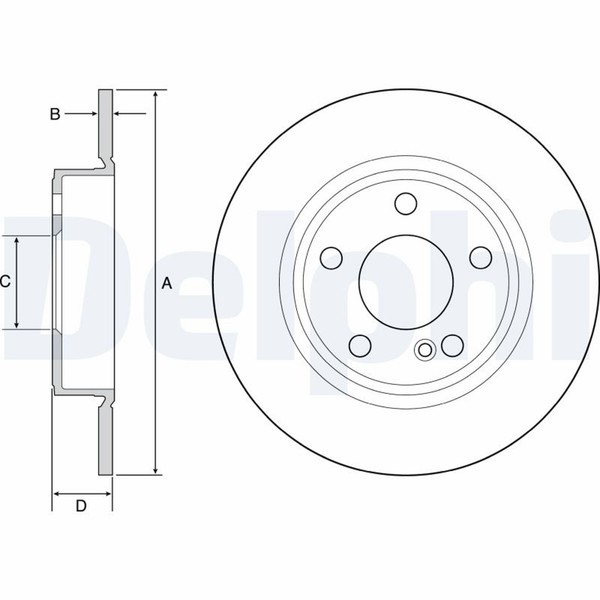2X Bremsscheibe Delphi BG4555C FüR Mercedes W176 W242 Klasse W246 Sports Tourer-image