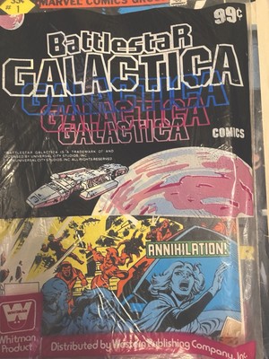 Whitman Sealed 3-Pack Battlestar Galactica 1, 2, 3 - Marvel Comics 1978 Series