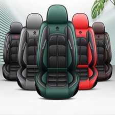 Black Full Covers Deluxe Universal Protector PU Leather Seat Covers UK