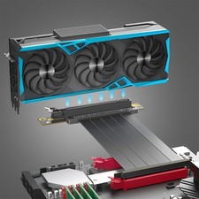 Double 90/180 Degree PCIExpress4.0 Risers Cable Enhancing Airflows For Mini ITX