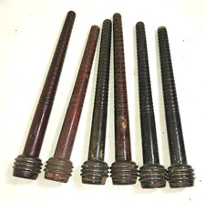 6 VINTAGE 9" WOODEN BOBBINS, FREE SHIPPING