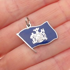 Elco 925 Sterling Silver Vintage Enamel New Y...