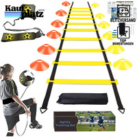 Koordinationsleiter 6M Mit 12 HüTchen Und FußBall Kick Trainer Trainingsset