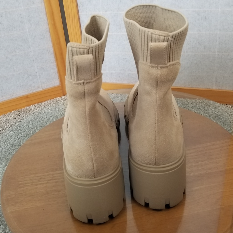 Steve Madden Ankle Boots Sand Suede Sock Pull On Style Women's Size 11 ...