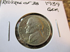 1939 JEFFERSON NICHEL ROVESCIO DI 38 GEMME WX
