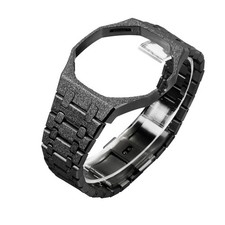 Stainless Steel Band Case For Swatch X AP Royal Pop Metal Frame Silicone Strap