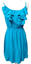 • Old Navy Women's Sleeveless Ruffle A-Line Dress Size Small Turquoise
