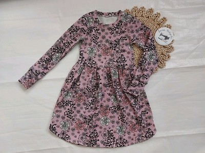 Rib Kleid  Gr. 122 Mädchen Handmade Neu 