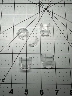 Warhammer 40K Ork Burna Bomma Dakkajet Clear Canopy Windshield Bits Lot