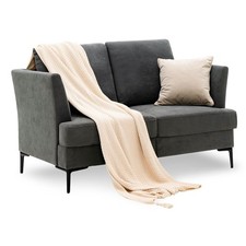 2-Seater Sofa Modern Upholstered Loveseat Couch with Padded Cushions